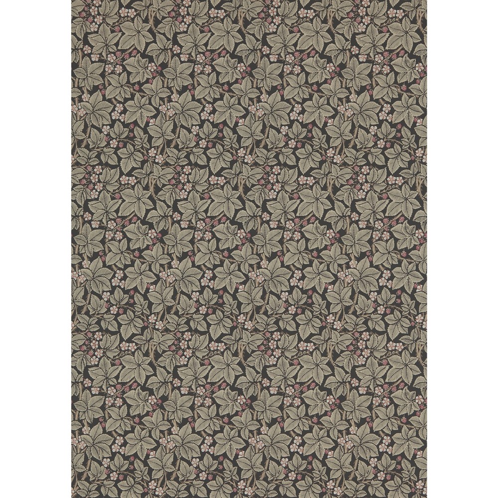 Bramble Floral Wallpaper 214699 by Morris & Co in Charcoal Grey